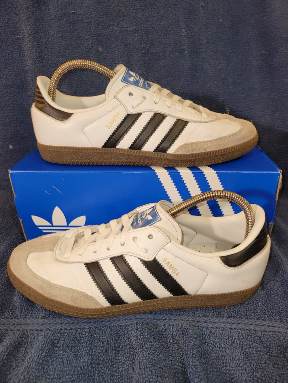 Adidas Samba Women's Size 9.5 Originals OG White Black Brown Gum Sneakers IG9030